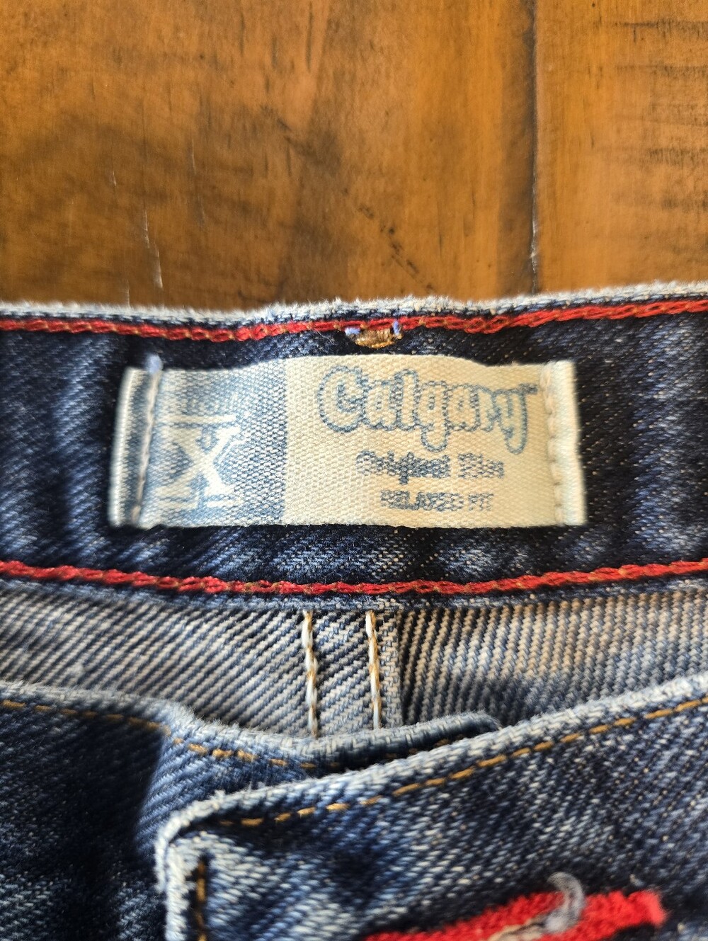 Wrangler 20X Calgary High Waist Relaxed Fit Straight Leg Blue Jeans 10 - Picture 6 of 8